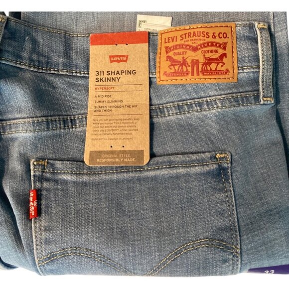 Levis 311 Shaping Skinny Jeans Mid Rise 33x30 Light Wash Womens Denim - Picture 2 of 5